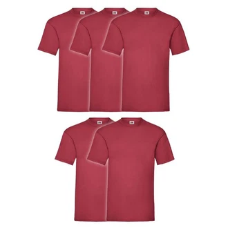 Fruit of the Loom Rundhalsshirt Valueweight T-Shirt Bordeaux/Rot/Dunkelrot Fruit of the Loom Rundhalsshirt Valueweight T-Shirt Bordeaux/Rot/Dunkelrot
