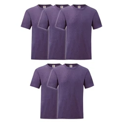 Fruit of the Loom Rundhalsshirt Valueweight T-Shirt Lila/Dunkelblau