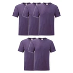 Fruit of the Loom Rundhalsshirt Valueweight T-Shirt Lila/Dunkelblau