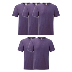 Fruit of the Loom Rundhalsshirt Valueweight T-Shirt Lila/Dunkelblau