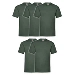Fruit of the Loom Rundhalsshirt Valueweight T-Shirt Dunkelgrün/Grün