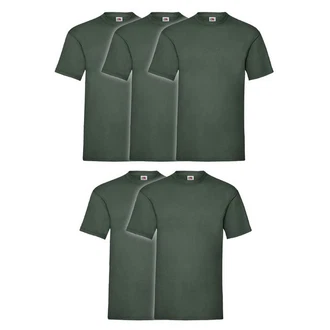 Fruit of the Loom Rundhalsshirt Valueweight T-Shirt Dunkelgrün/Grün
