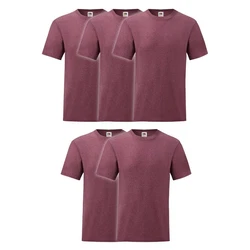 Fruit of the Loom Rundhalsshirt Valueweight T-Shirt Bordeaux/Dunkelrot/Lila/Rosa