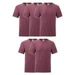 Fruit of the Loom Rundhalsshirt Valueweight T-Shirt Bordeaux/Dunkelrot/Lila/Rosa