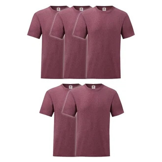 Fruit of the Loom Rundhalsshirt Valueweight T-Shirt Bordeaux/Dunkelrot/Lila/Rosa