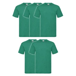 Fruit of the Loom Rundhalsshirt Valueweight T-Shirt Grün/Dunkelgrün/Türkis