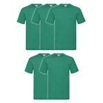 Fruit of the Loom Rundhalsshirt Valueweight T-Shirt Grün/Dunkelgrün/Türkis