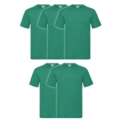 Fruit of the Loom Rundhalsshirt Valueweight T-Shirt Grün/Dunkelgrün/Türkis