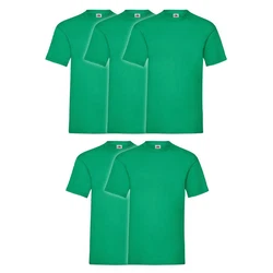 Fruit of the Loom Rundhalsshirt Valueweight T-Shirt Grün/Dunkelgrün