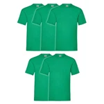 Fruit of the Loom Rundhalsshirt Valueweight T-Shirt Grün/Dunkelgrün