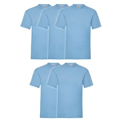 Fruit of the Loom Rundhalsshirt Valueweight T-Shirt Blau/Hellblau