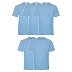Fruit of the Loom Rundhalsshirt Valueweight T-Shirt Blau/Hellblau
