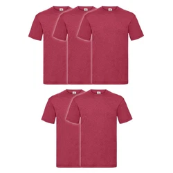 Fruit of the Loom Rundhalsshirt Valueweight T-Shirt Rosa/Rot/Dunkelrot