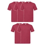 Fruit of the Loom Rundhalsshirt Valueweight T-Shirt Rosa/Rot/Dunkelrot