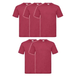 Fruit of the Loom Rundhalsshirt Valueweight T-Shirt Rosa/Rot/Dunkelrot