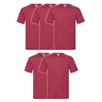Fruit of the Loom Rundhalsshirt Valueweight T-Shirt Rosa/Rot/Dunkelrot