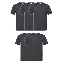 Fruit of the Loom Rundhalsshirt Valueweight T-Shirt Dunkelgrau/Grau/Hellgrau/Dunkelblau