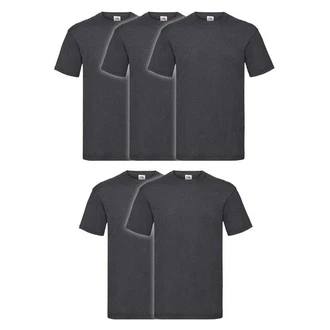 Fruit of the Loom Rundhalsshirt Valueweight T-Shirt Dunkelgrau/Grau/Hellgrau/Dunkelblau