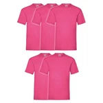 Fruit of the Loom Rundhalsshirt Valueweight T-Shirt Rosa