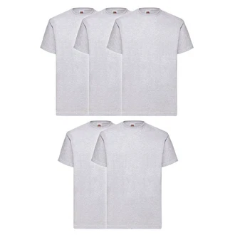 Fruit of the Loom Rundhalsshirt Valueweight T-Shirt Grau/Hellgrau