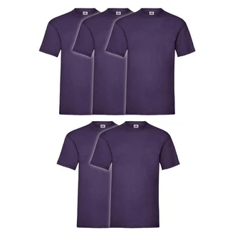 Fruit of the Loom Rundhalsshirt Valueweight T-Shirt Dunkelblau/Lila
