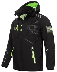Geographical Norway Softshelljacke Winterjacke ROBIN Schwarz/Grün