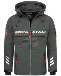 Geographical Norway Softshelljacke Herren Windbreaker Regenjacke Dunkelgrün/Dunkelgrau