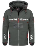 Geographical Norway Softshelljacke Herren Windbreaker Regenjacke Dunkelgrün/Dunkelgrau