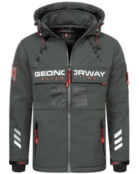 Geographical Norway Softshelljacke Herren Windbreaker Regenjacke Dunkelgrün/Dunkelgrau