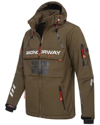 Geographical Norway Softshelljacke Herren Windbreaker Regenjacke Dunkelgrün