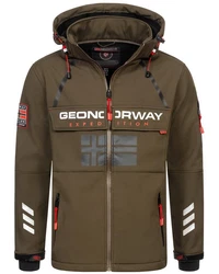 Geographical Norway Softshelljacke Herren Windbreaker Regenjacke Dunkelgrün