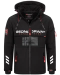Geographical Norway Softshelljacke Herren Windbreaker Regenjacke Rot/Schwarz/Hellblau/Weiß