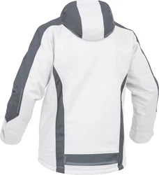 Leibwchter Winterjacke Flex-Line Herren Winter Softshelljacke Weiß/Grau/Creme