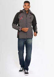 Arctic Seven Softshelljacke ASRACEE Funktionsjacke Grau/Hellgrau/Schwarz/Rot