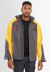 Arctic Seven Softshelljacke ASRACEE Funktionsjacke Gelb/Hellgrau/Grün/Orange/Grau