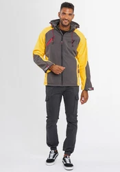 Arctic Seven Softshelljacke ASRACEE Funktionsjacke Gelb/Hellgrau/Grün/Orange/Grau