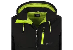 Dry Fashion Softshelljacke Herren Gotland Grün/Dunkelgrün/Schwarz/Neonfarben