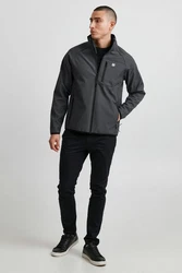 !Solid Softshelljacke SDSolane Übergangsjacke mit Stehkragen Dunkelgrau/Grau/Schwarz