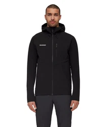 Mammut Softshelljacke Ultimate Comfort SO Hooded Jacket Men Schwarz/Dunkelrot