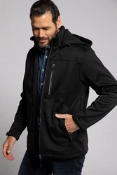 JP1880 Softshelljacke Outdoor wind- wasserabweisend Schwarz