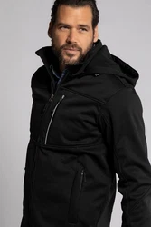 JP1880 Softshelljacke Outdoor wind- wasserabweisend Schwarz