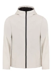 Elkline Softshelljacke Serious sportlich mit Kapuze Khaki/Beige/Braun/Grau