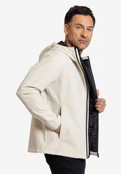 Elkline Softshelljacke Serious sportlich mit Kapuze Khaki/Beige/Braun/Grau