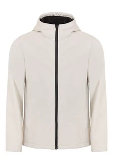 Elkline Softshelljacke Serious sportlich mit Kapuze Khaki/Beige/Braun/Grau