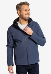 Elkline Softshelljacke Serious sportlich mit Kapuze Dunkelblau/Blau
