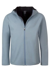 Elkline Softshelljacke Serious sportlich mit Kapuze Grau/Blau/Hellblau