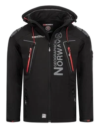 Geographical Norway Softshelljacke Herren Outdoor  Grau/Schwarz/Dunkelblau/Rot