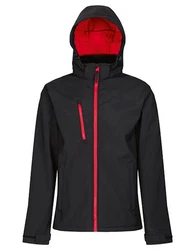 Regatta Professional Softshelljacke Venturer 3-layer Printable Hooded (RG701) Rot/Schwarz