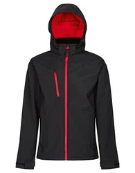 Regatta Professional Softshelljacke Venturer 3-layer Printable Hooded (RG701) Rot/Schwarz