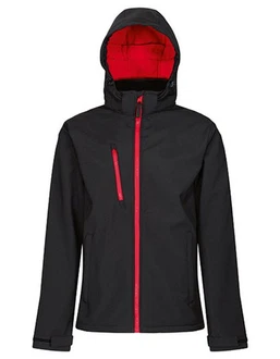 Regatta Professional Softshelljacke Venturer 3-layer Printable Hooded (RG701) Rot/Schwarz